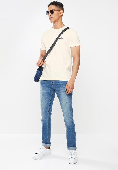 Aca Joe - Aj embroidered tee - cream