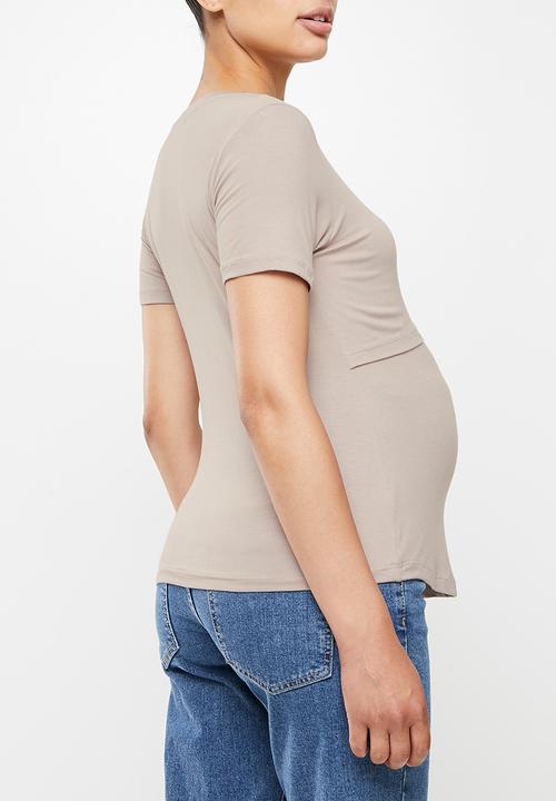 Superbalist - Double layer nursing tee - mocha
