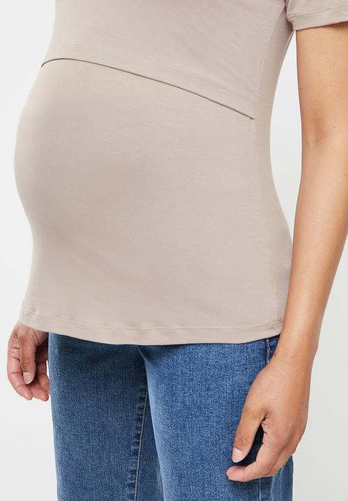 Superbalist - Double layer nursing tee - mocha