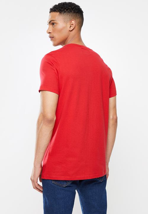 Aca Joe - Aj applique embroidered tee - red