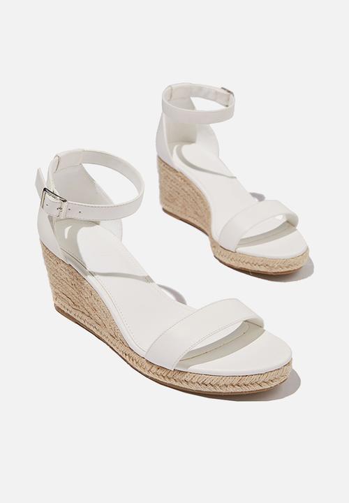 Cotton On - Addison open toe espadrille - white pu