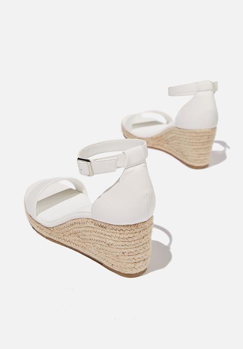 Cotton On - Addison open toe espadrille - white pu
