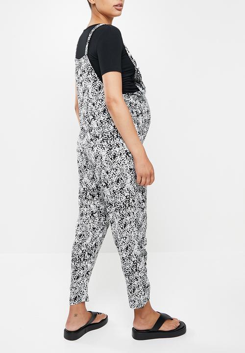 Superbalist - Maternity jumpsuit - black & white 
