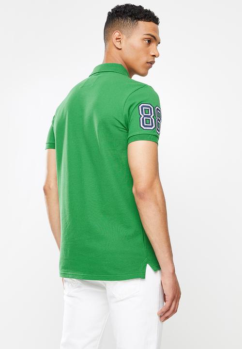 Aca Joe - Chest emb short sleeve golfer - green