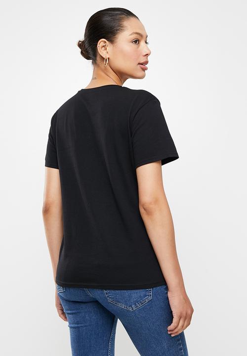 POLO - Jo short sleeve sequin t-shirt - black