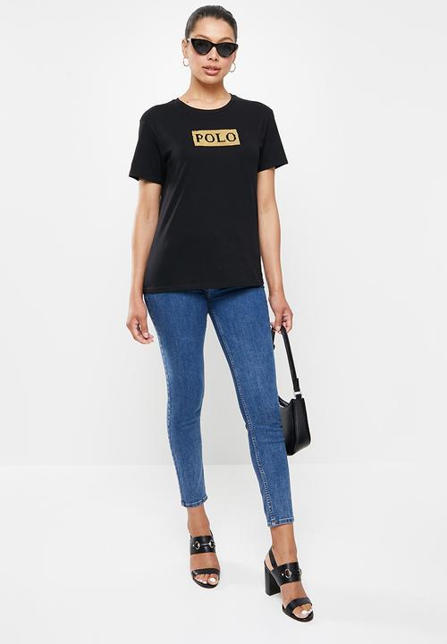 POLO - Jo short sleeve sequin t-shirt - black