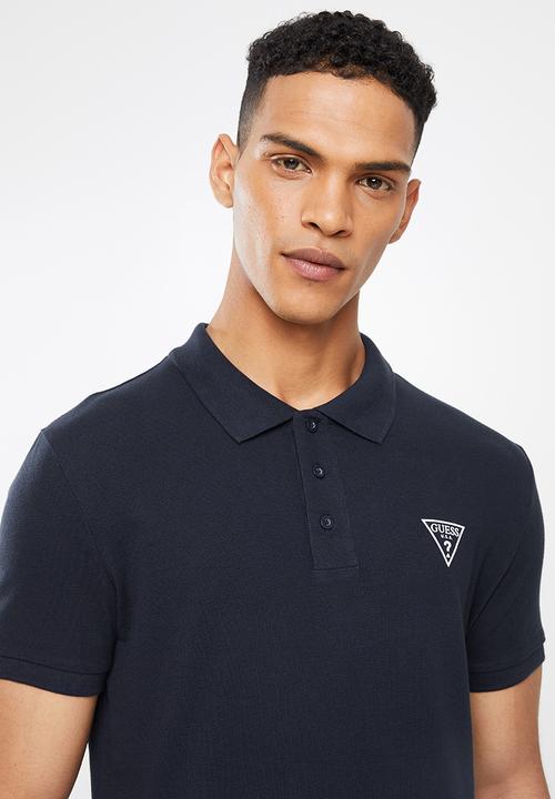 GUESS - Short sleeve  guess man rep polo - navy