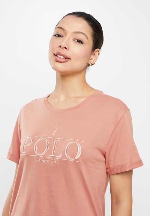 POLO - Crystal short sleeve tonal logo t-shirt - blush