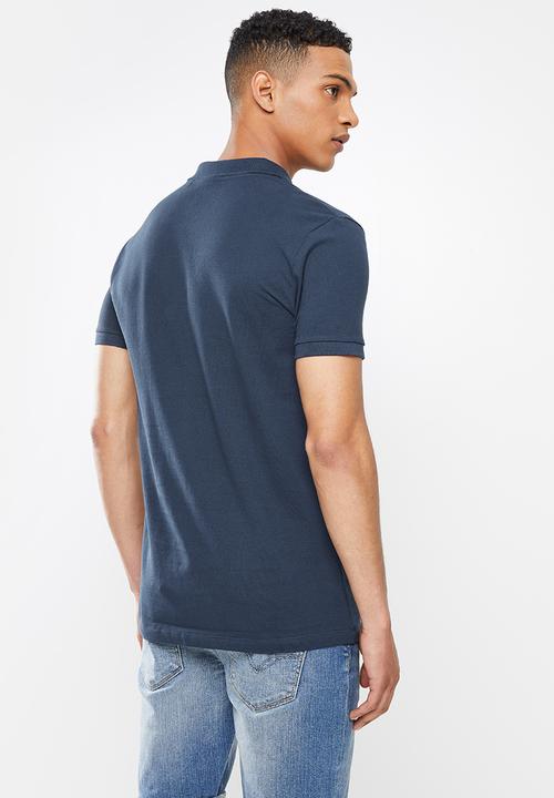 GUESS - Guess man rep short sleeve polo - voyer blue