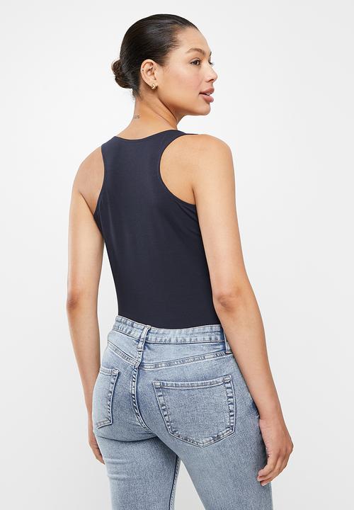 POLO - Sleeveless athletic racer back t-shirt - navy
