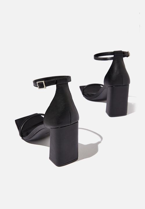 Cotton On - Quinn block heel - black pu
