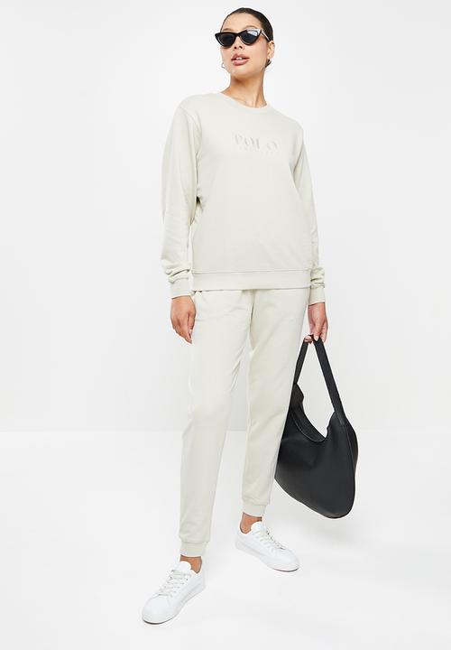 POLO - Tracey logo sweat top - stone