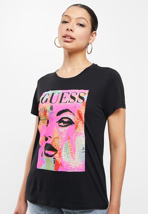 GUESS - Cover girl tee - jet black