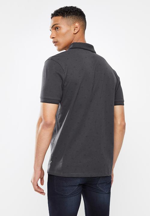 GUESS - Guess all over dot short sleeve golfer - phantom