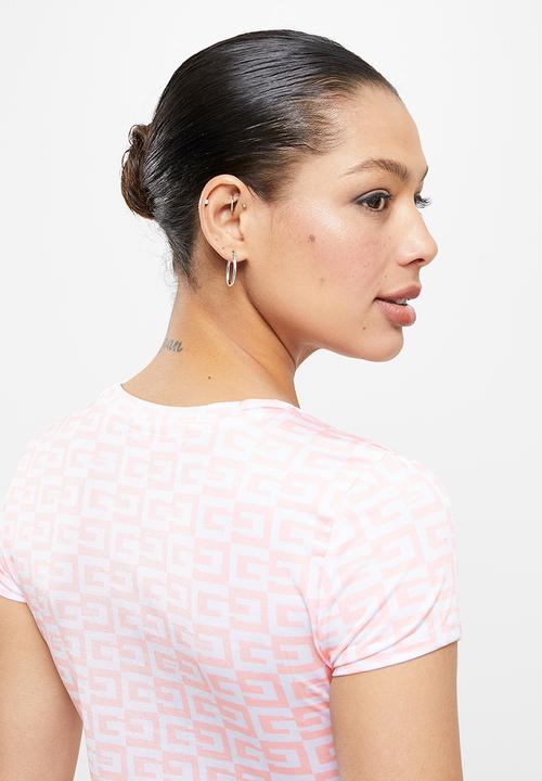 GUESS - Checked tee - pink guess check