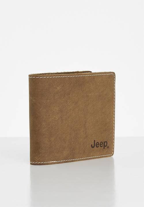 JEEP - Leather bifold wallet - brown