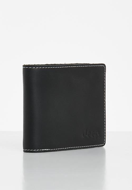 JEEP - Leather bifold wallet - black