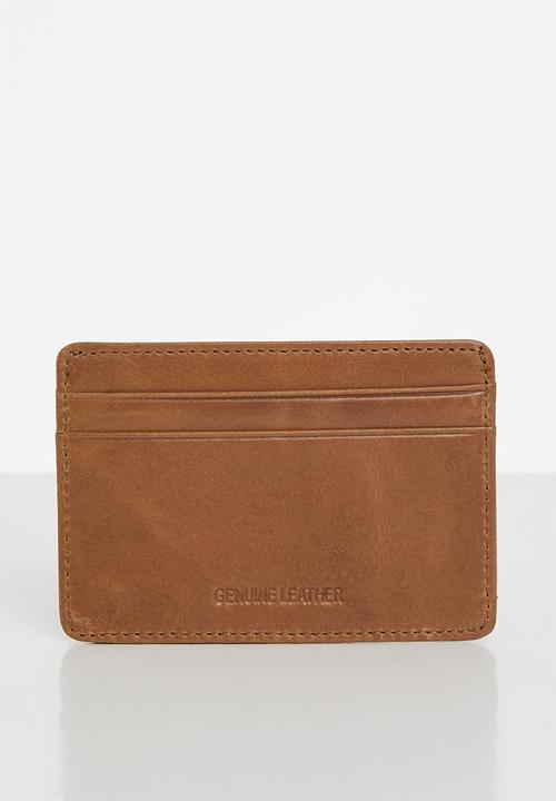 JEEP - Leather cardholder - tan