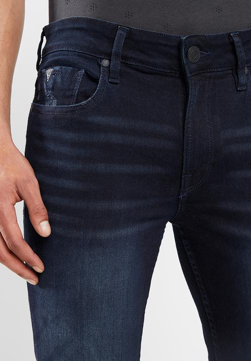 GUESS - Lanewood wash skinny jeans  - blue