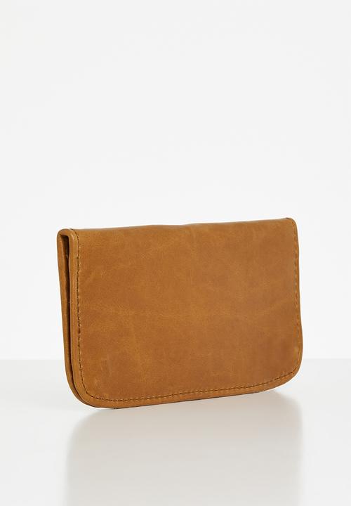 Superbalist - Leather multi zip purse - tan
