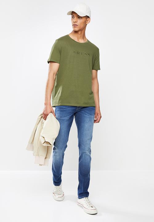 GUESS - Bluefield wash eco denim super skinny jeans - blue