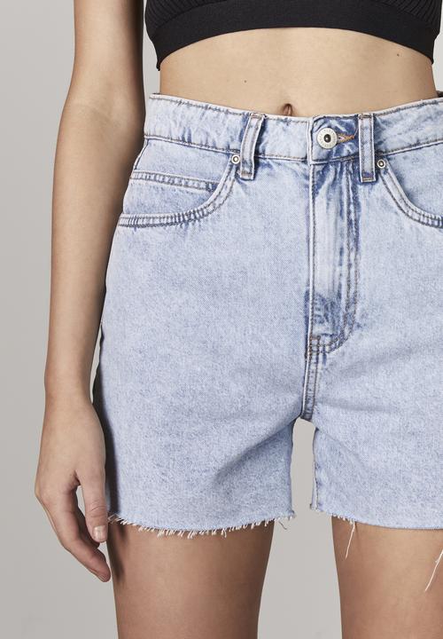 Factorie - High rise relaxed denim short - maya blue