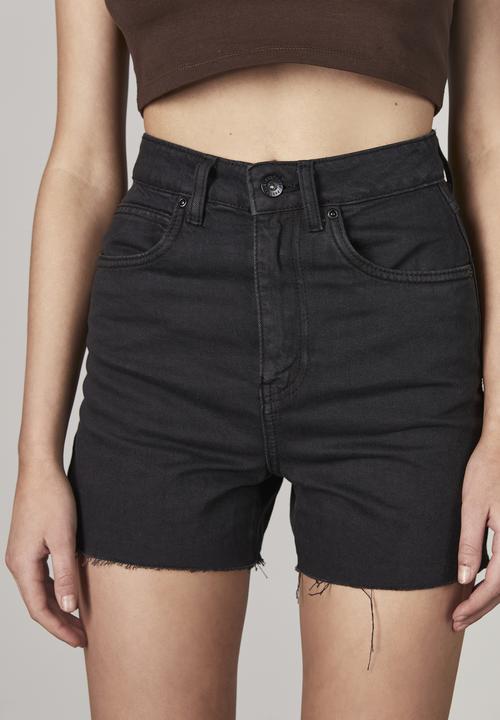 Factorie - High rise relaxed denim short - thrift black
