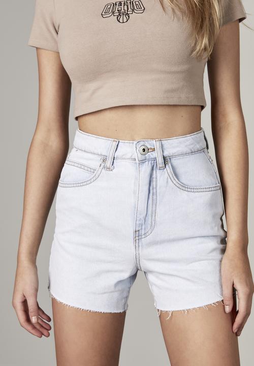 Factorie - High rise relaxed denim short - zen blue