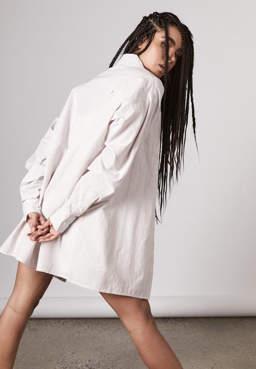 Factorie - Long sleeve woven shirt - neutral & white 