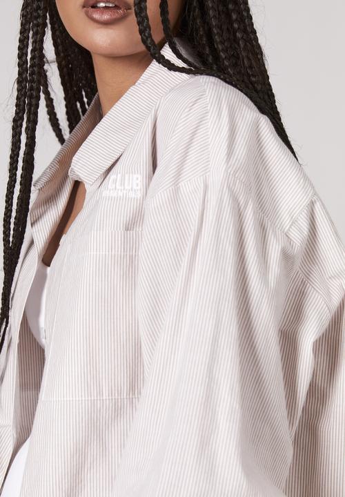Factorie - Long sleeve woven shirt - neutral & white 