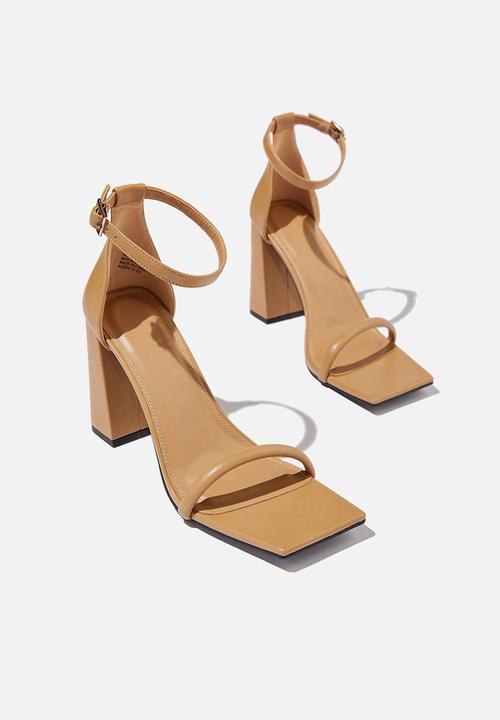 Cotton On - Quinn block heel - camel pu