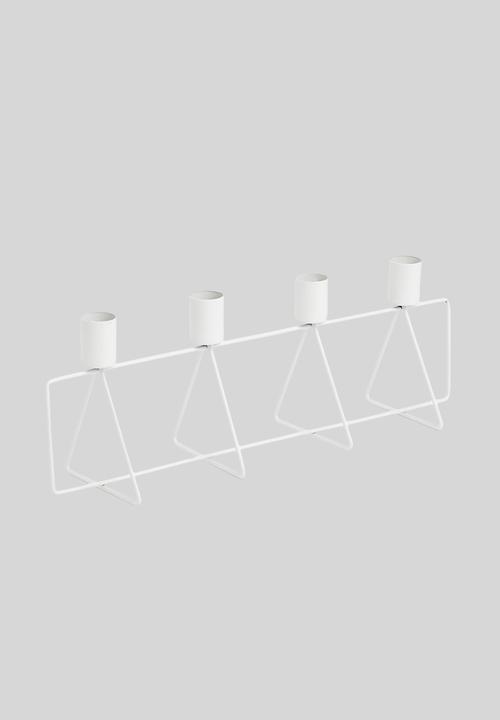 Present Time - Candle holder 4 in a row - white 