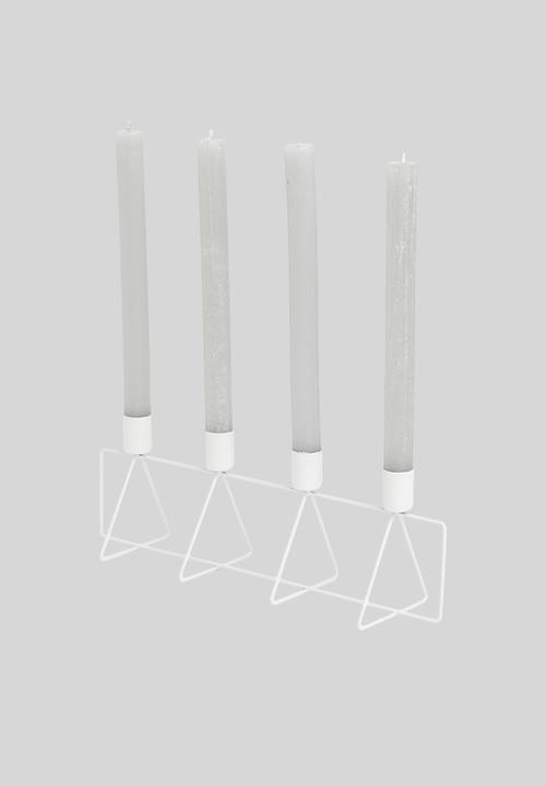 Present Time - Candle holder 4 in a row - white 