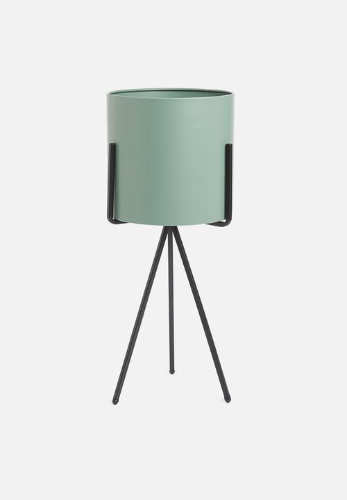 Present Time - XL pedestal plant pot set - jungle green