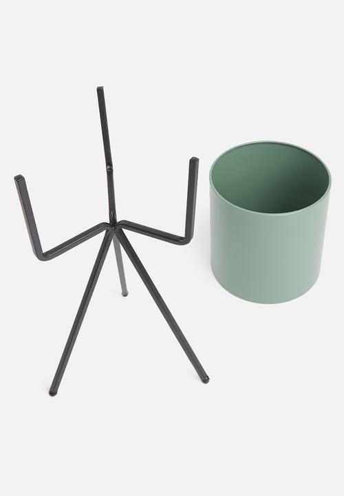 Present Time - XL pedestal plant pot set - jungle green