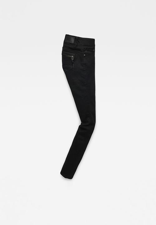G-STAR - Midge cody mid skinny - pitch black