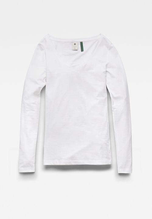 G-STAR - Base r t long sleeve - white