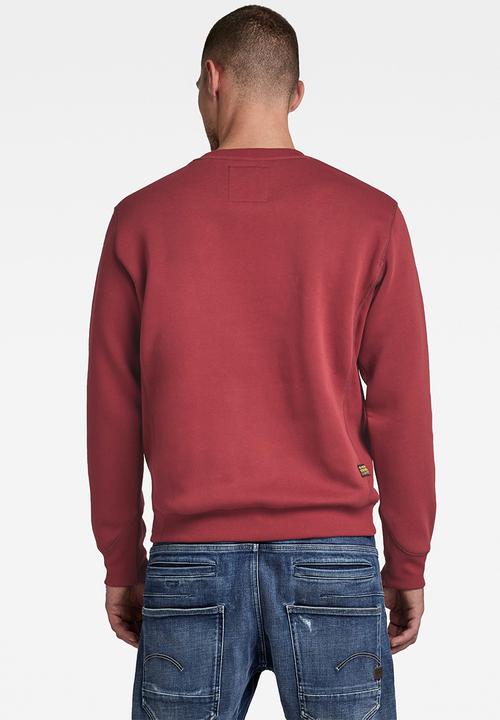 G-STAR - Premium core r sw l\s - chateaux red