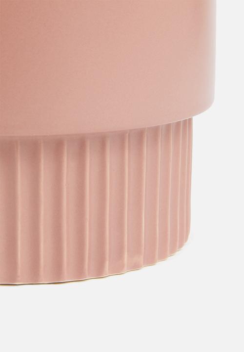 Present Time - Ribbed plant pot large - pink