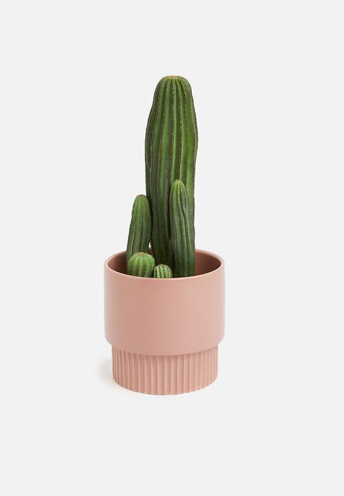Present Time - Ribbed plant pot large - pink