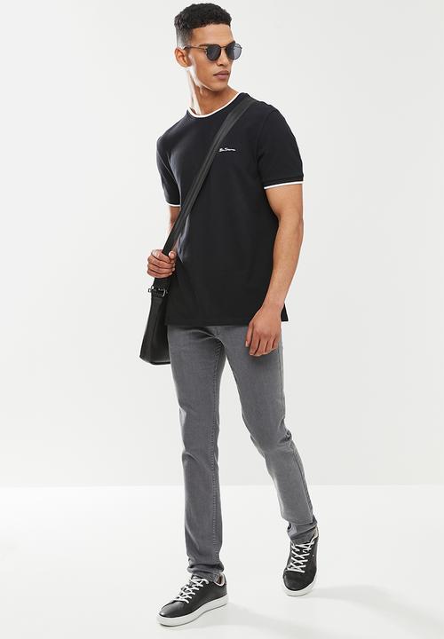Ben Sherman - Pique crew - black