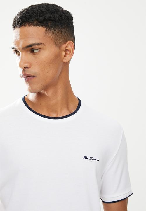 Ben Sherman - Pique crew - white