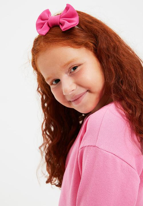 Trendyol - 2pk bow headband - pink & lilac