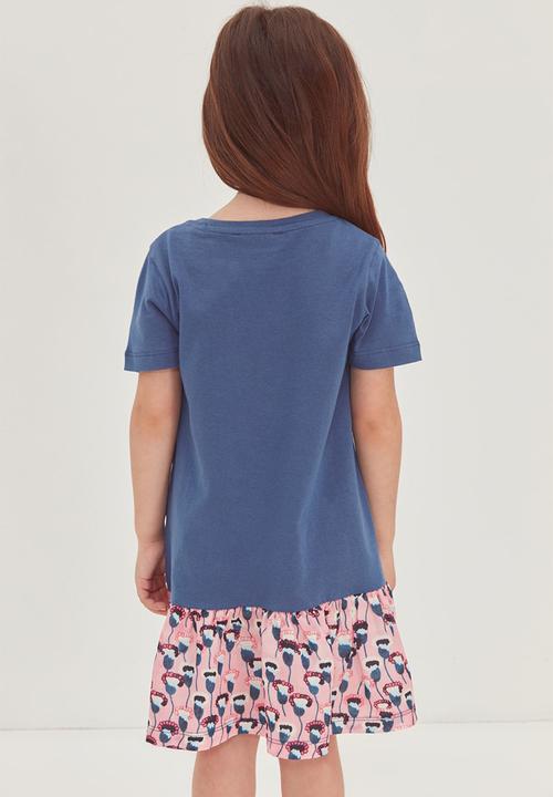 Trendyol - Floral frill dress - navy