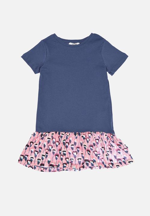 Trendyol - Floral frill dress - navy