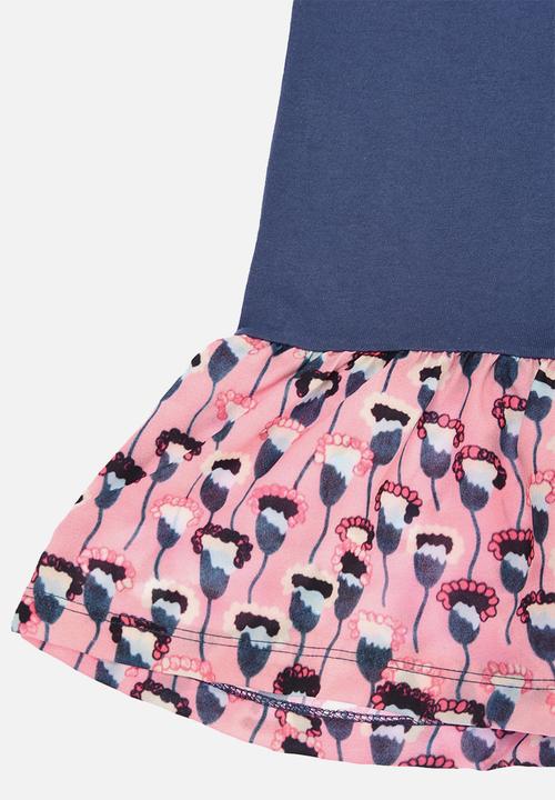 Trendyol - Floral frill dress - navy