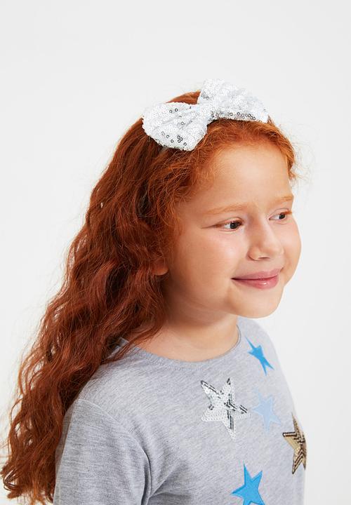 Trendyol - Sequins bow headband - black/rose