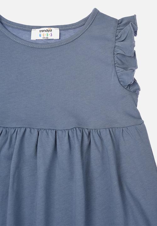 Trendyol - Sleeveless frill dress - indigo