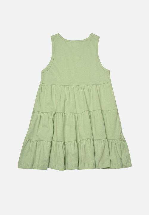 Trendyol - Sleeveless tier dress - mint