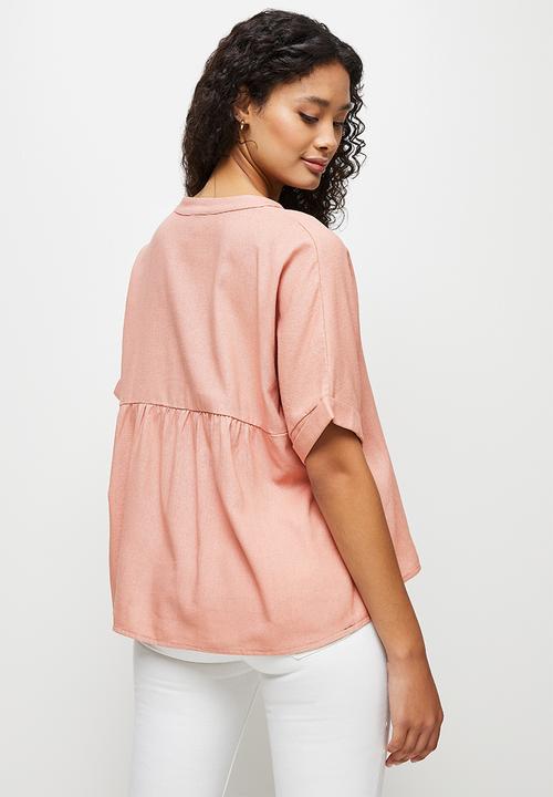 edit - Linen oversized boxy - dusty pink